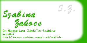 szabina zakocs business card